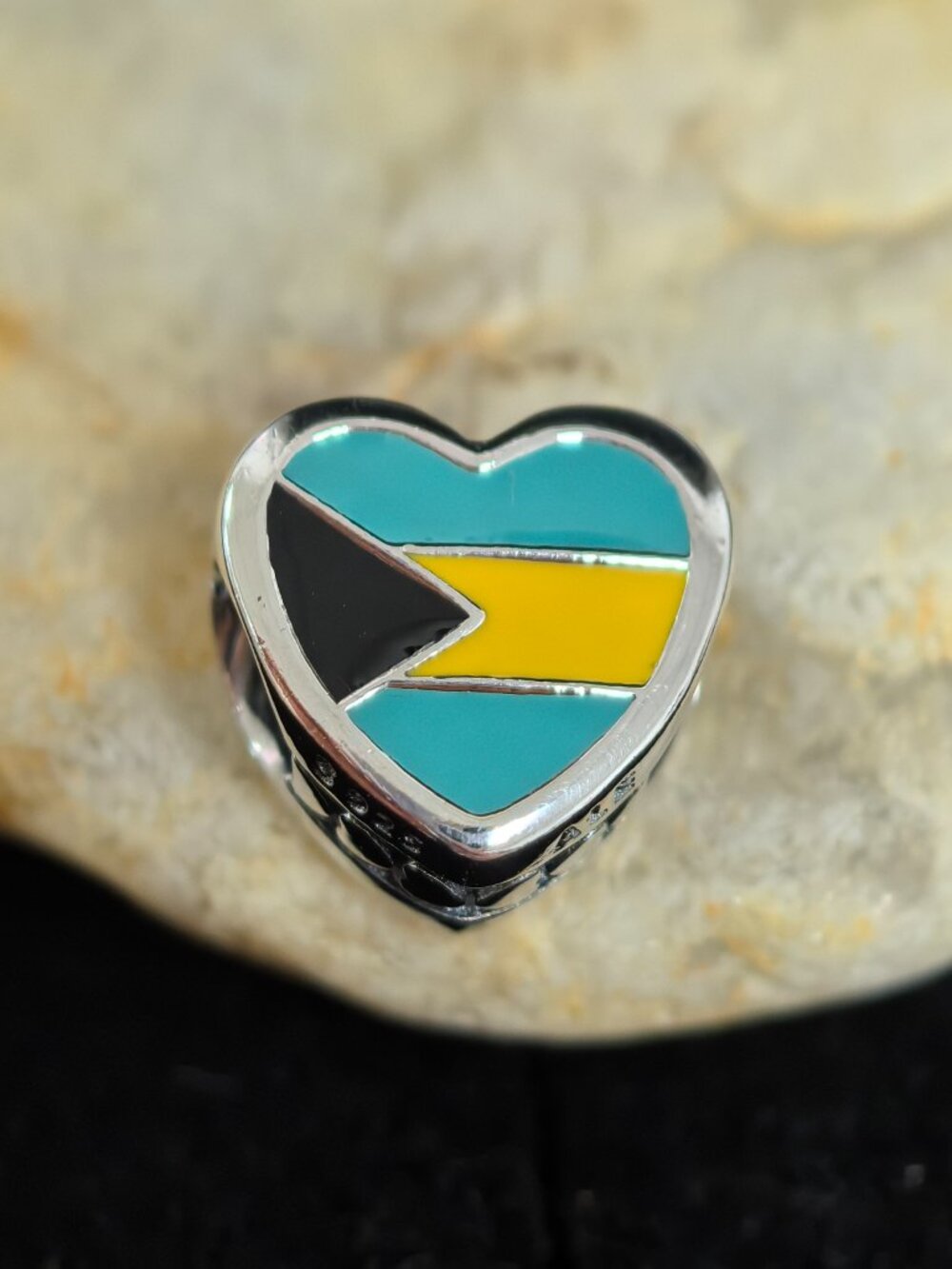 Pandora Exclusive Bahamas Flag Charm Travel Pendant, S925 Silver (Women's)